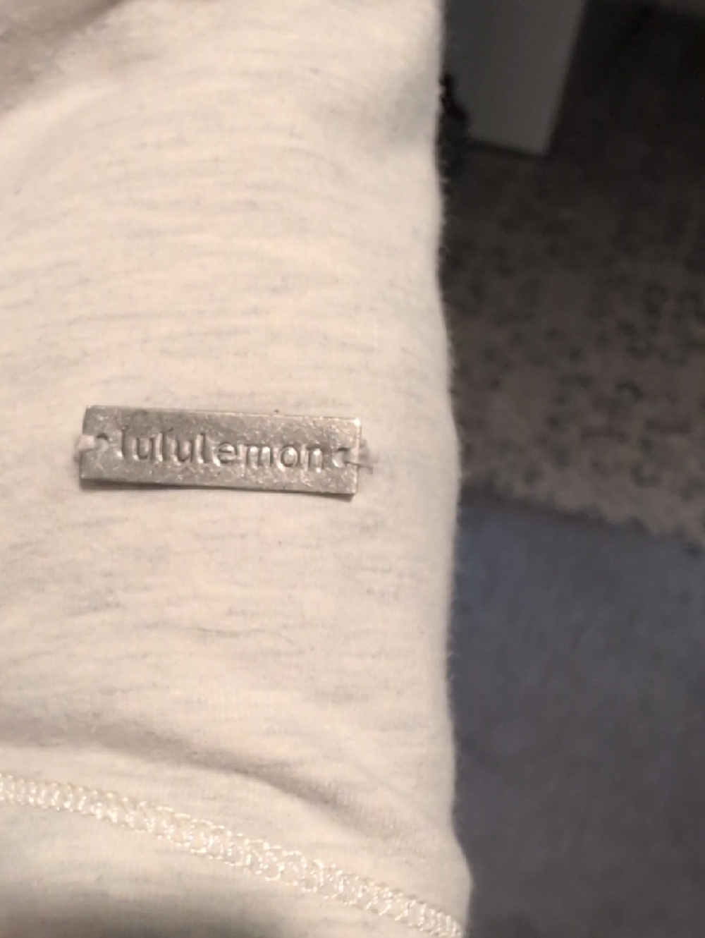 lululemon athletica Cream Knit Sweater with Black Abstract Inside - Picture 2 of 4